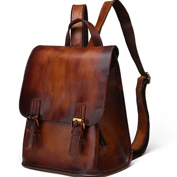 GENUINE LEATHER RETRO BACKPACK